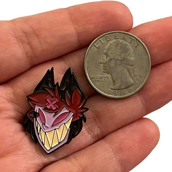 Hazbin Hotel Alastor Enamel Pin - Picture 3 of 5
